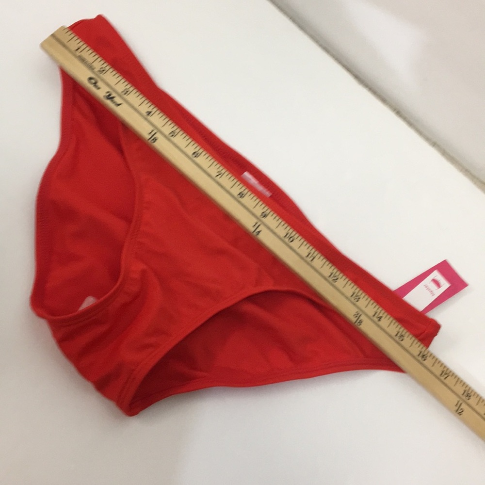 Xhilaration Solid Red Hipster Bikini Bottoms L - Picture 3 of 10